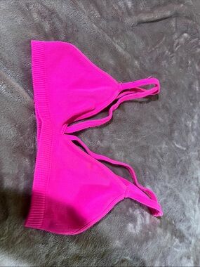 Free People Hot Pink Ribbed Bralette